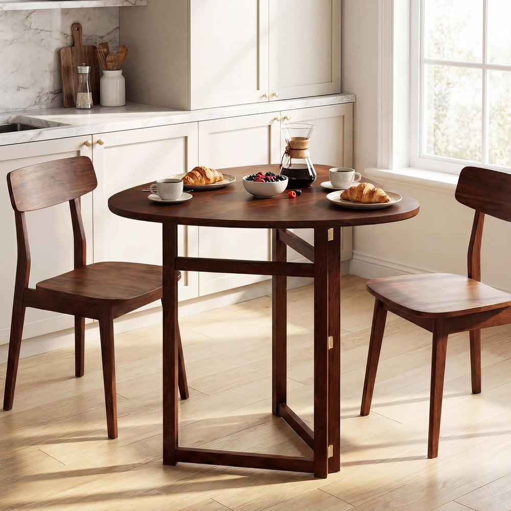 Giantex 31.5" Folding Dining Table for 2-3, Drop Leaf Kitchen Table with...