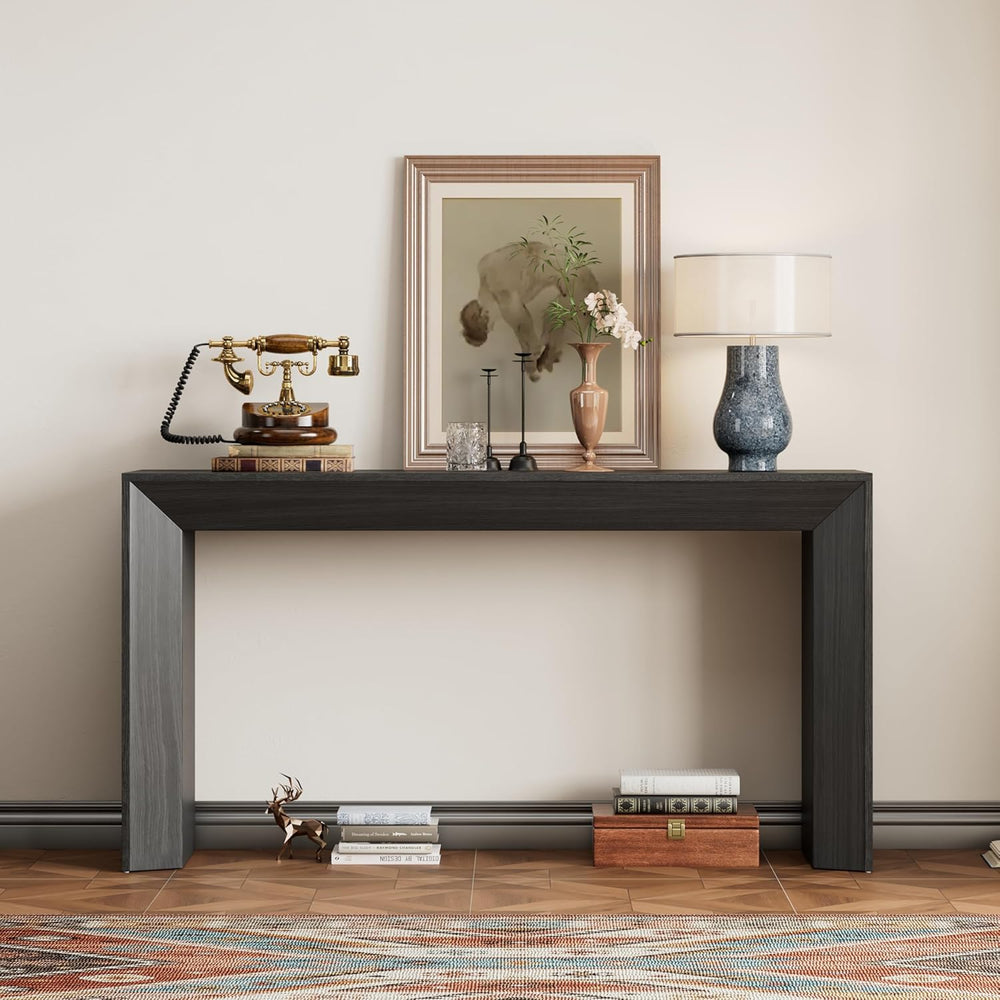 Elegant Console Table,Fireplace Design,Simple and Functional with Wood Veneer...