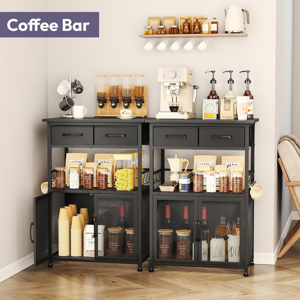 SWTYMIKI Coffee Bar Cabinet with Drawer - 20.47" Coffee Stand Station wi...