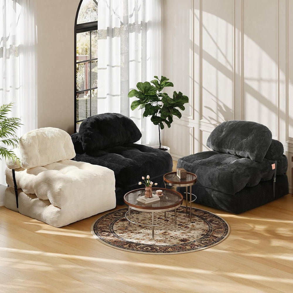 Folding Sofa Bed, Convertible Sleeper Chair with Back Support and Pillow | Fo...
