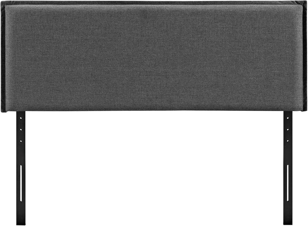 Modern Contemporary Urban Design Bedroom Queen Size Headboard, Grey Gray, Fab...