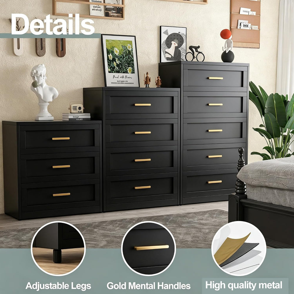 Baborokic Metal Dresser for Bedroom,Steel Chest Drawer Bedroom,4-Drawer Close...