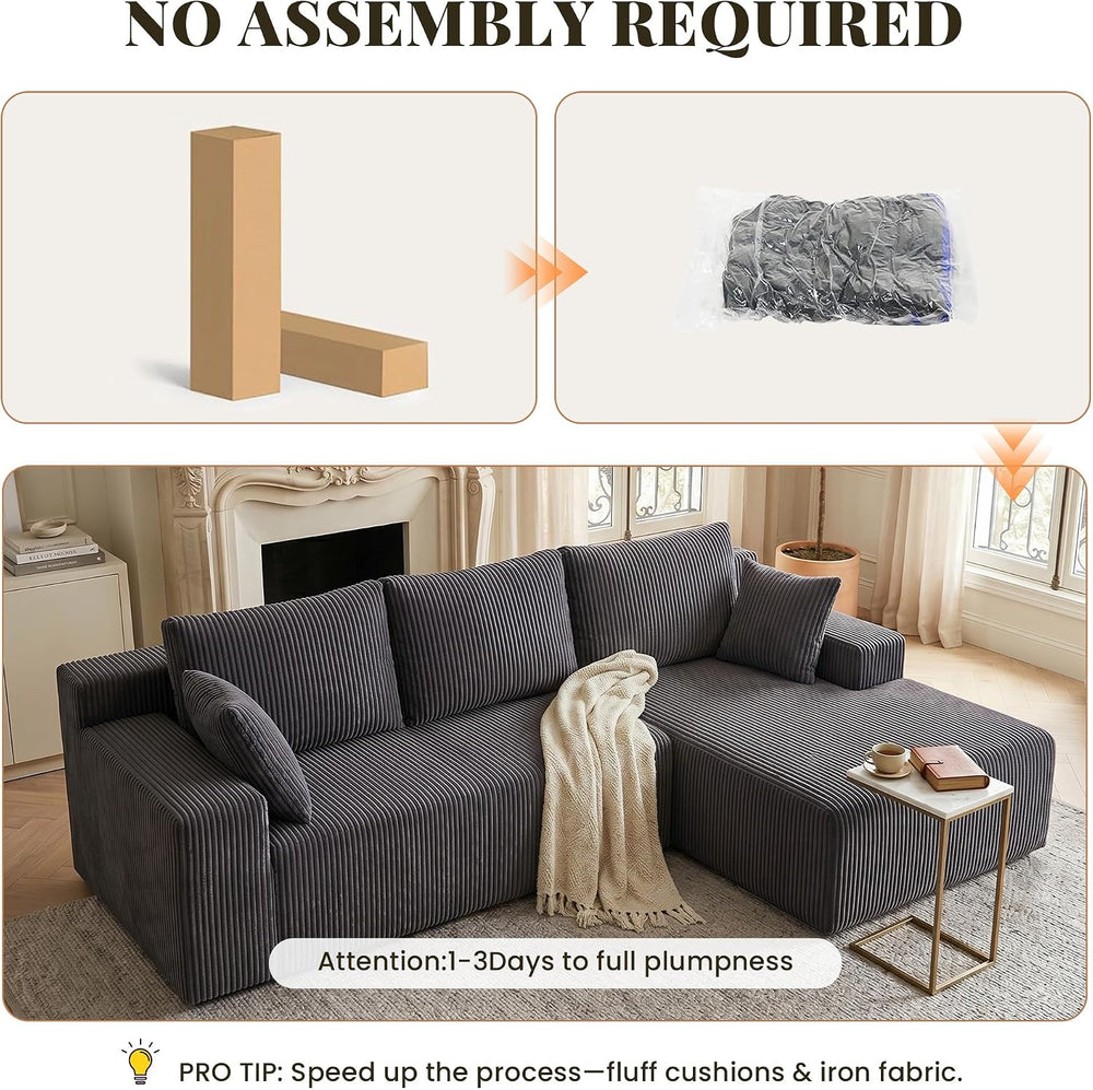 GRUSIGN Cloud Sectional Couches for Living Room, Modular L Shaped Couch with ...