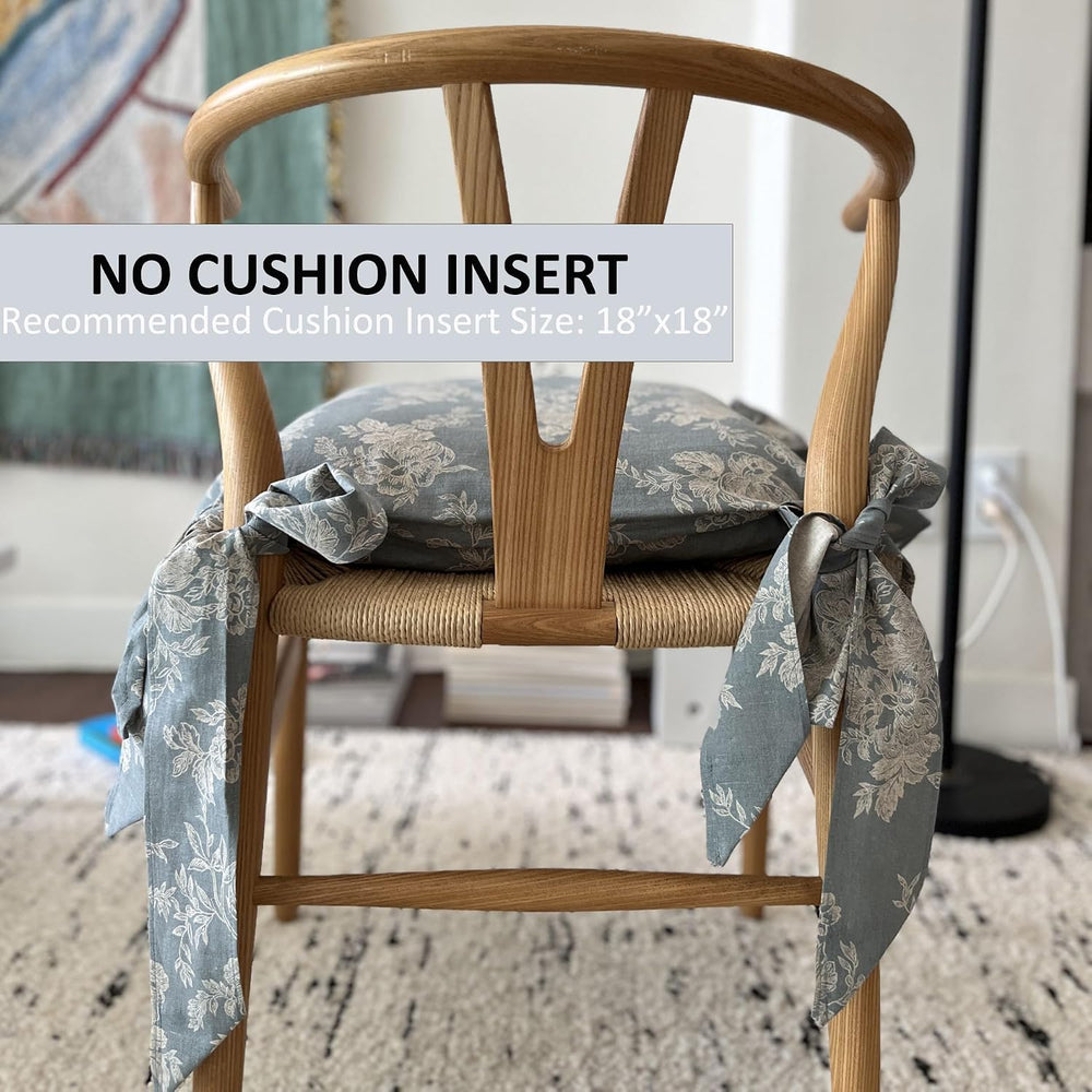 Korean Made Chair Pad Slipcover, 1 Cover, 17.5"x17.5" Chair Cushion...