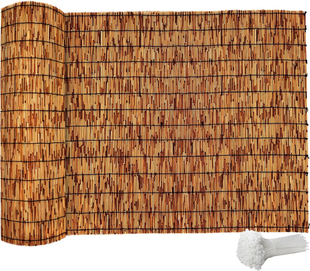 Bamboo Fence,Reed Fencing 4Feet High Bamboo Privacy Screen Outdoor for Patio,...