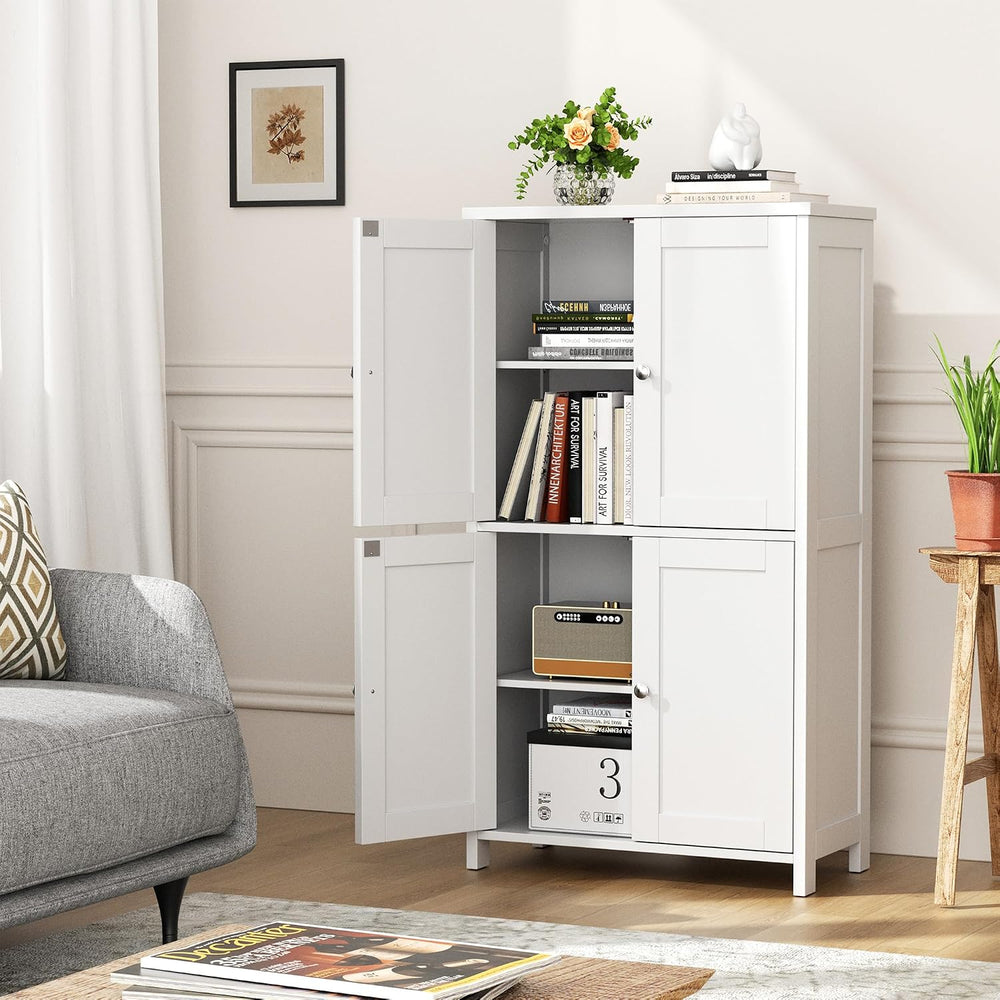 Shintenchi Bathroom Storage Cabinet with Doors and Shelves, Floor Cabinets fo...