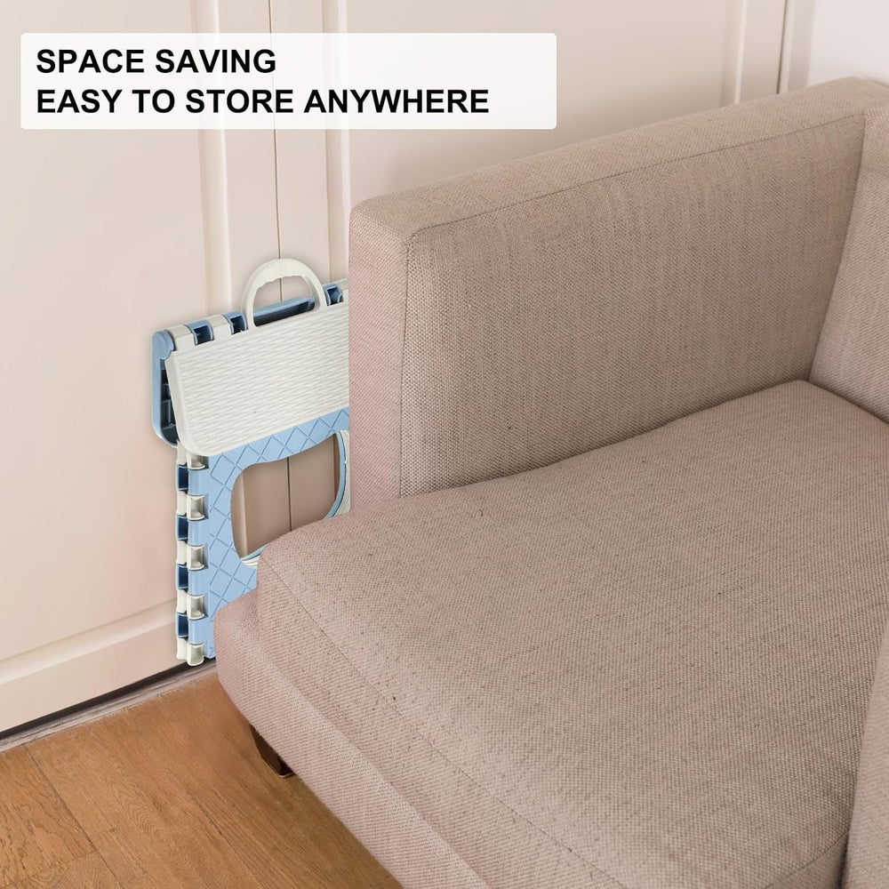uxcell 9" Folding Step Stool for Adults 275 lbs Capacity Non-Slip Step S...