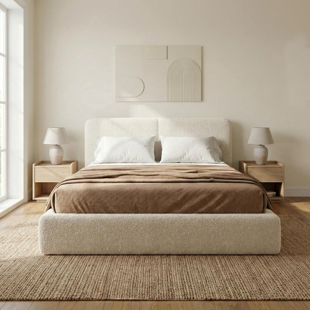 Acanva Full-Foam Queen Size Platform Bed Frame with Headboard