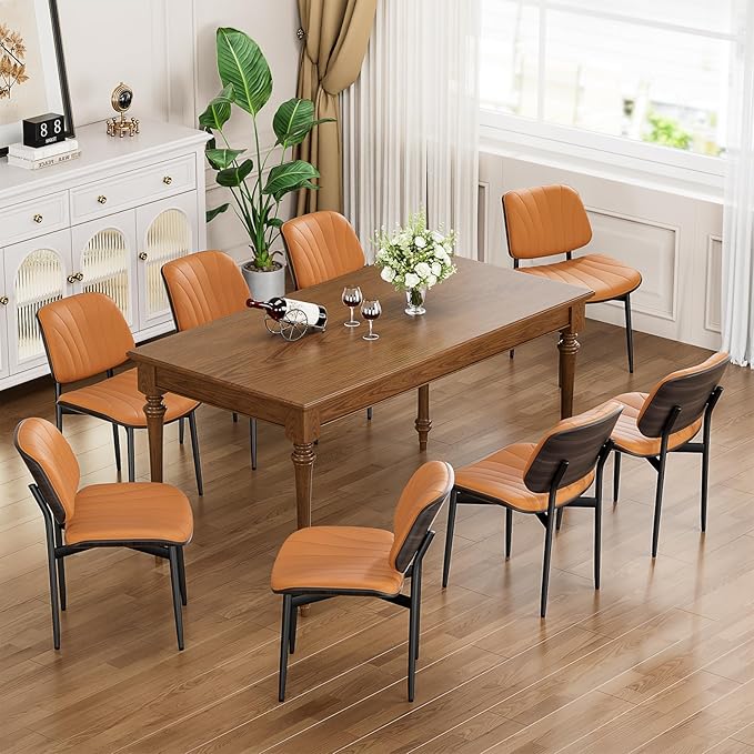 Dining Chairs Set of 6, Mid Century Modern Dining Room and Kitchen Chairs, Up...