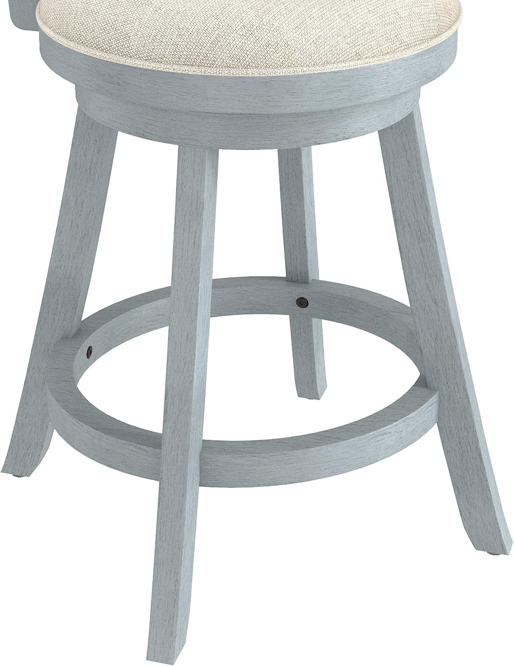 Hillsdale Fairfox 24.5" Wood Swivel Counter Height Stool, Blue Wire Brush