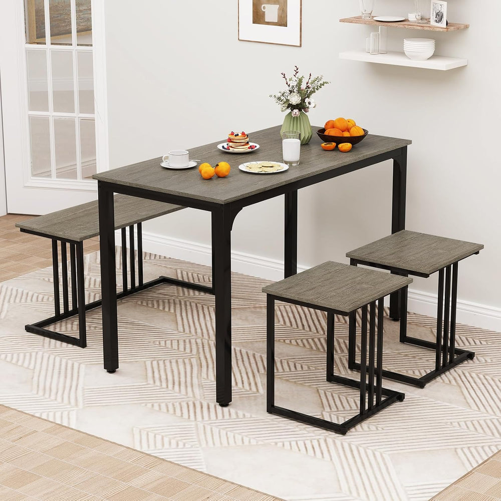 Giantex 4-Piece Dining Table Set for 4, Modern Kitchen Table and Chairs, Nest...