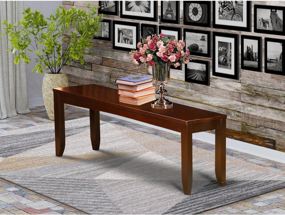 East West Furniture LYB-ESP-W Lynfield Dining Room Bench with Solid Wood Seat...