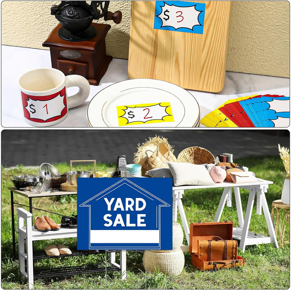 Buryeah Yard Sale Feather Flag Signs Set, 1 Pack 7ft Yard Sale Banner with Po...