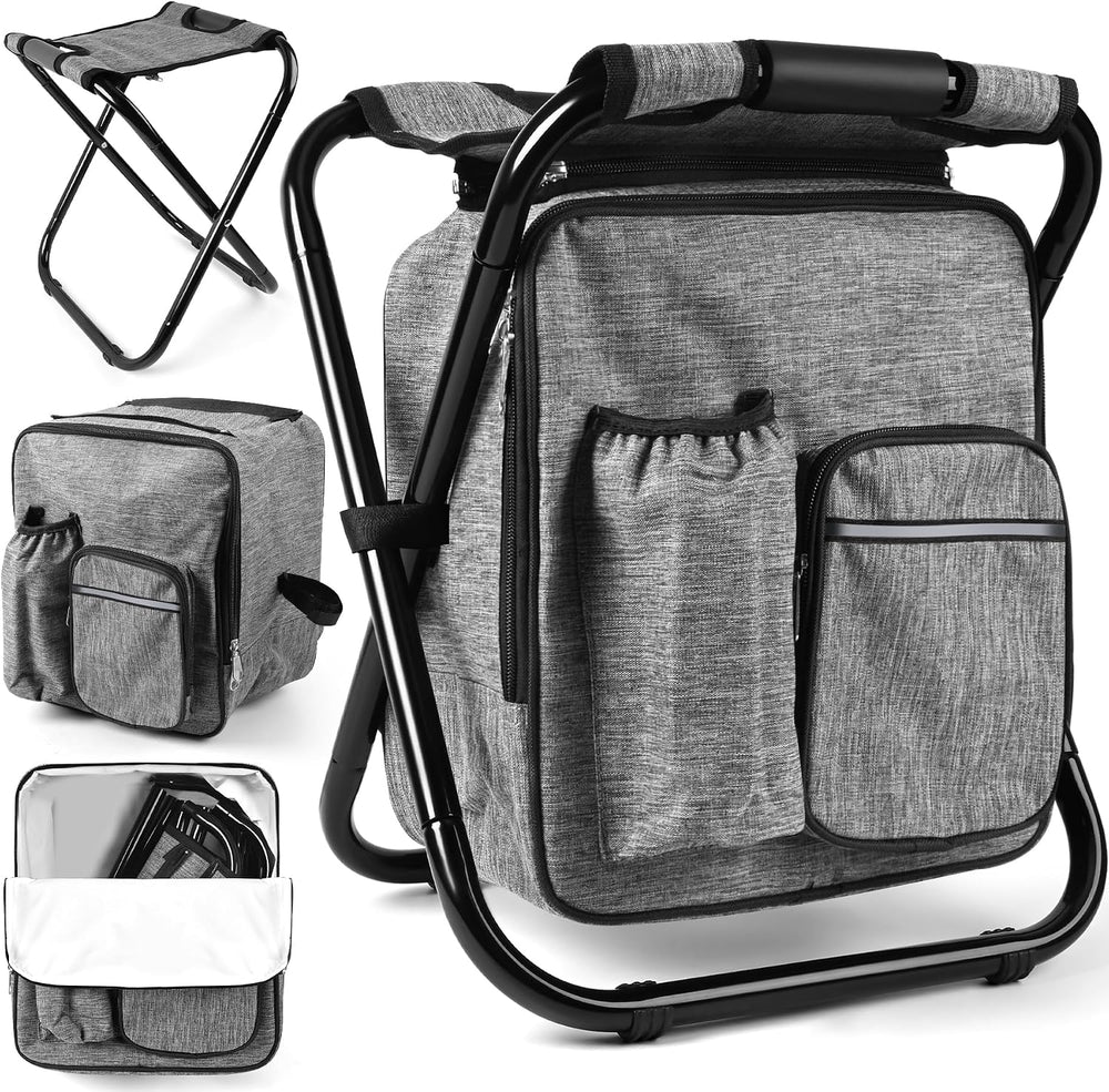 Backpack Stool Cooler Chair Heavy Duty 200 LBS Max Load Portable Lightweight ...