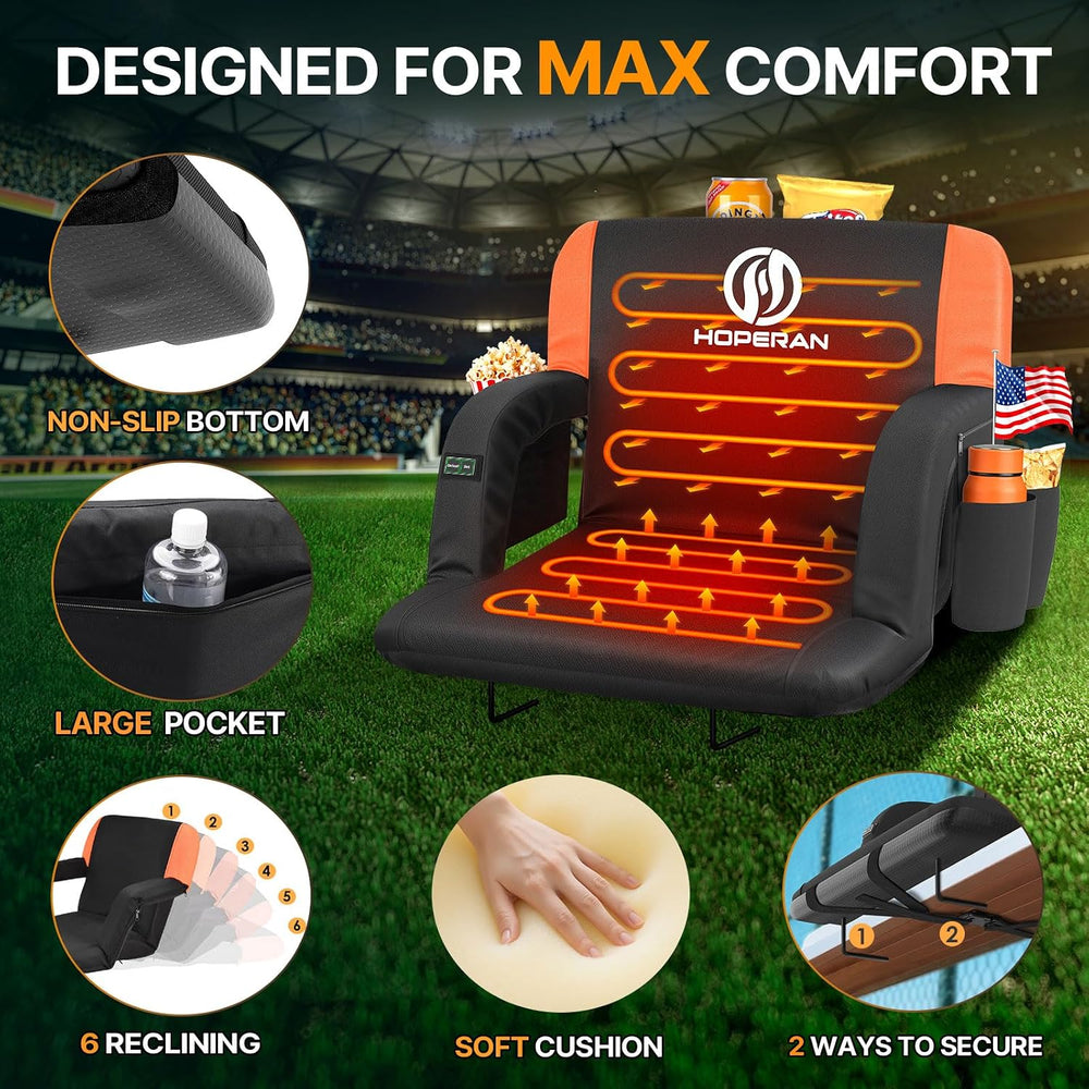 HOPERANHeated Stadium Seats Orange