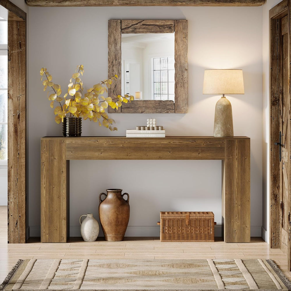 Tribesigns 63-Inch Long Console Table, Farmhouse Narrow Sofa Table Behind The...