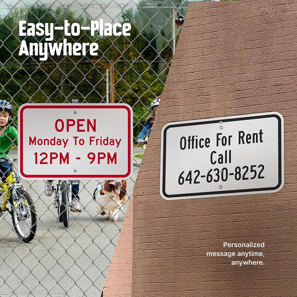 SmartSign 12"x18" Custom Sign, Add Your Text and Choose Color 63 mi...