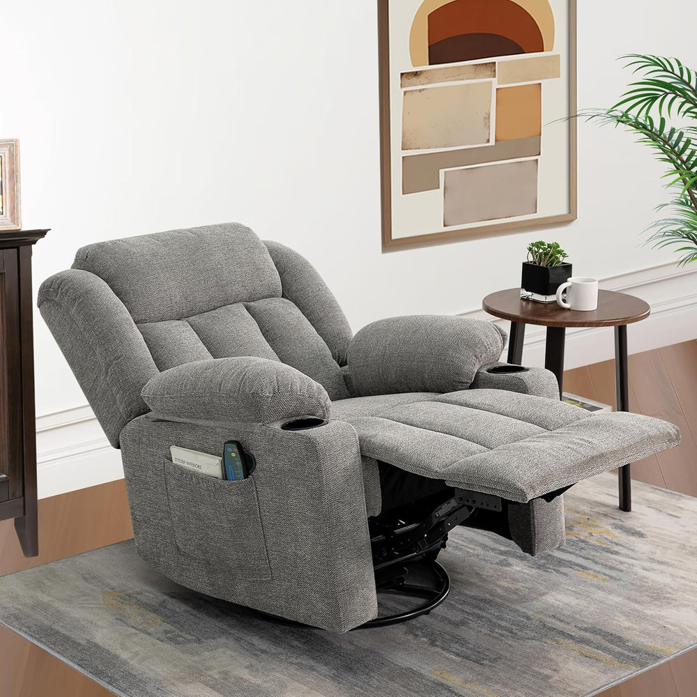 Ketaiyou Rocker Swivel Recliner Chair for Adults, Overstuffed Large Manual Re...