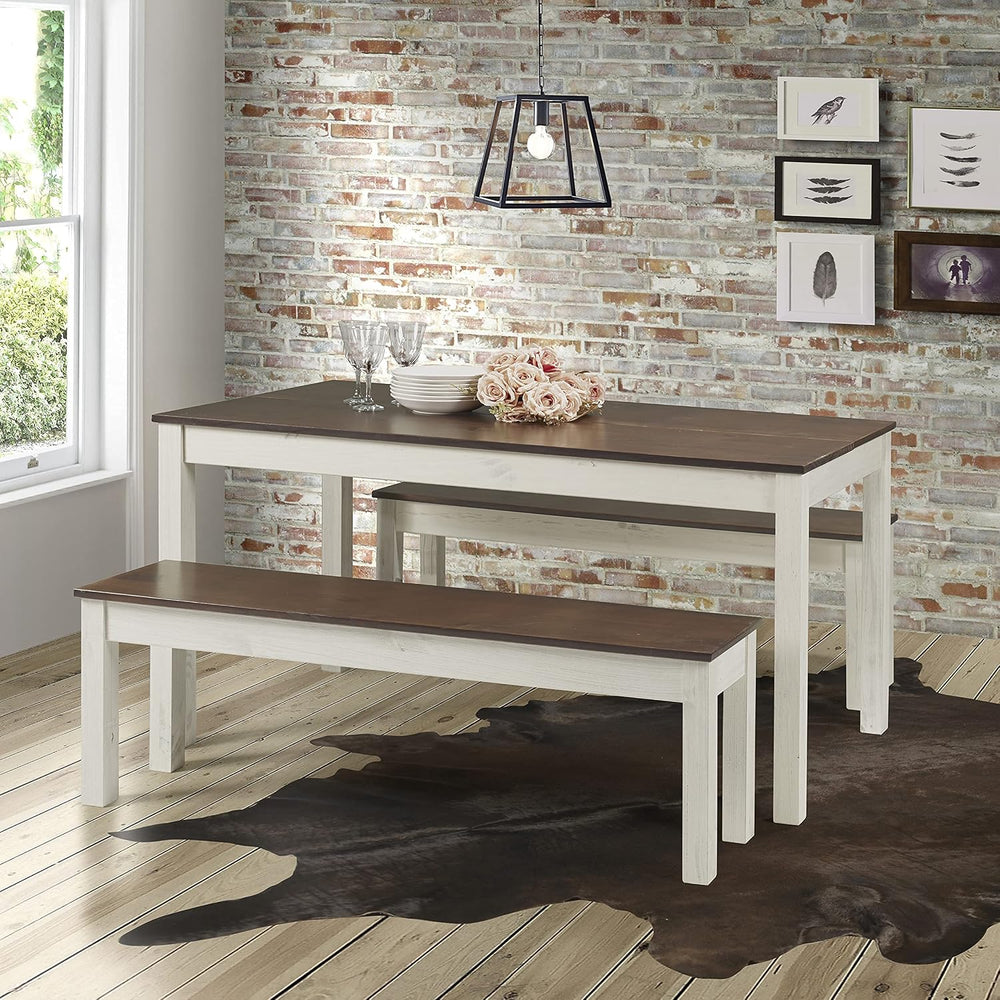 Furniture Dash - Wood Bench - Entryway Bench - Dining Bench - 53.15" W, ...