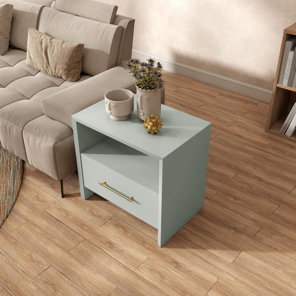 HOMES: Inside + Out Elle Modern 23-inch Rectangular End Table with Drawer and...