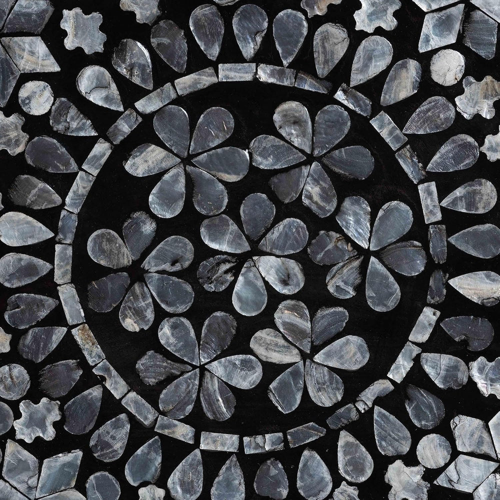 bali & pari Elara Coastal Black and White Mother of Pearl Capiz Shell End...