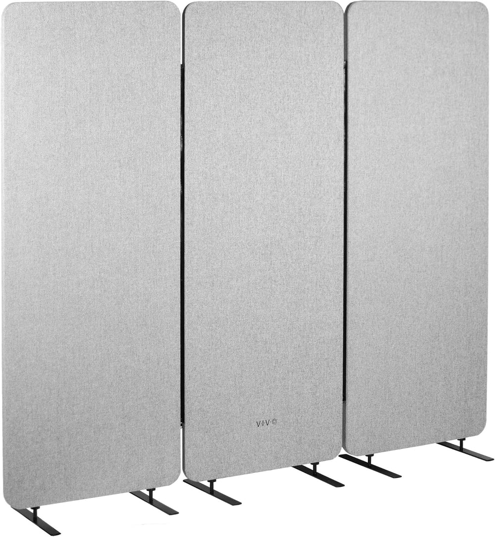 VIVO Gray Freestanding 72 x 66 in Privacy Panel, PP-3-T072G