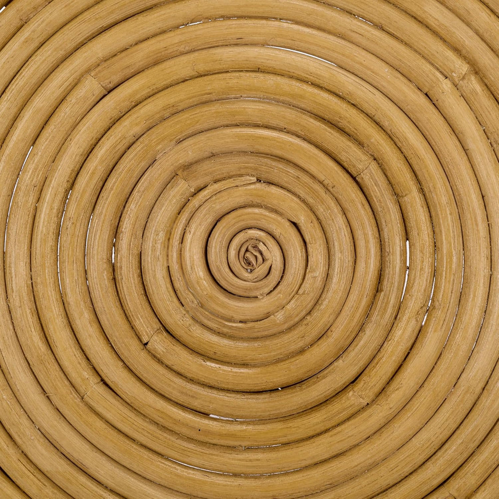 SAFAVIEH Furniture - Asleesh Round Accent Table - Natural Rattan - Fully Asse...