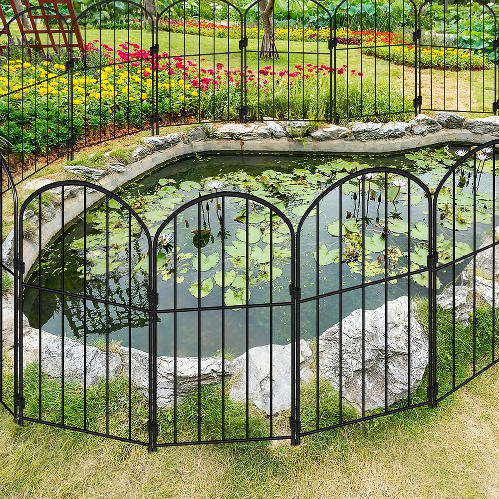 Decorative Garden Fence 24in (H) x 27.2ft (L), 26 Panels No Dig Garden Fencin...