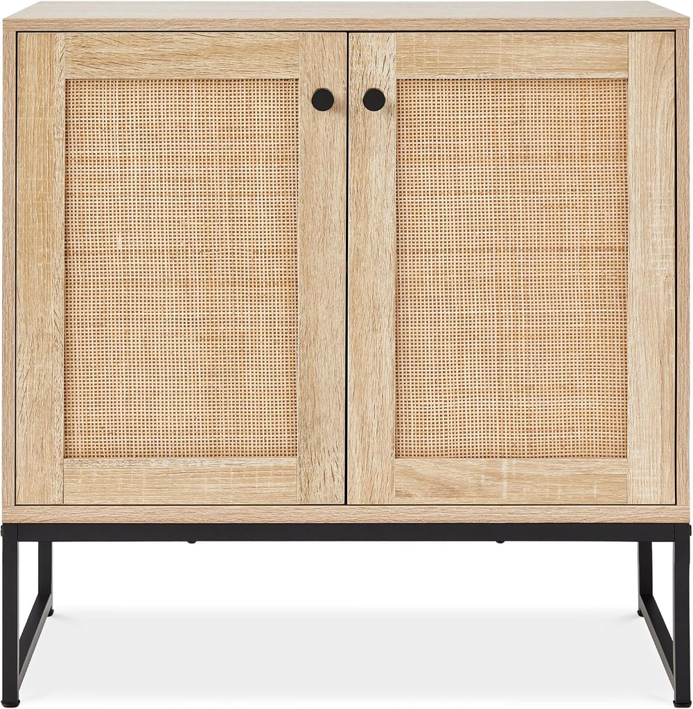 Best Choice Products 2-Door Rattan Storage Cabinet, Accent Furniture, Multifu...
