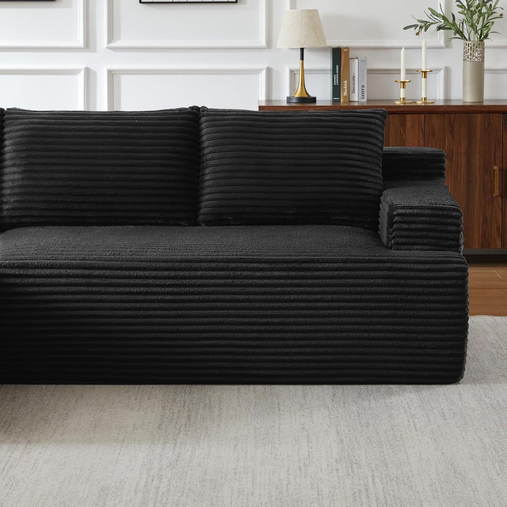 Eafurn 96" L Shaped Cloud Sectional Couch with Chaise, Deep Seat Modular...