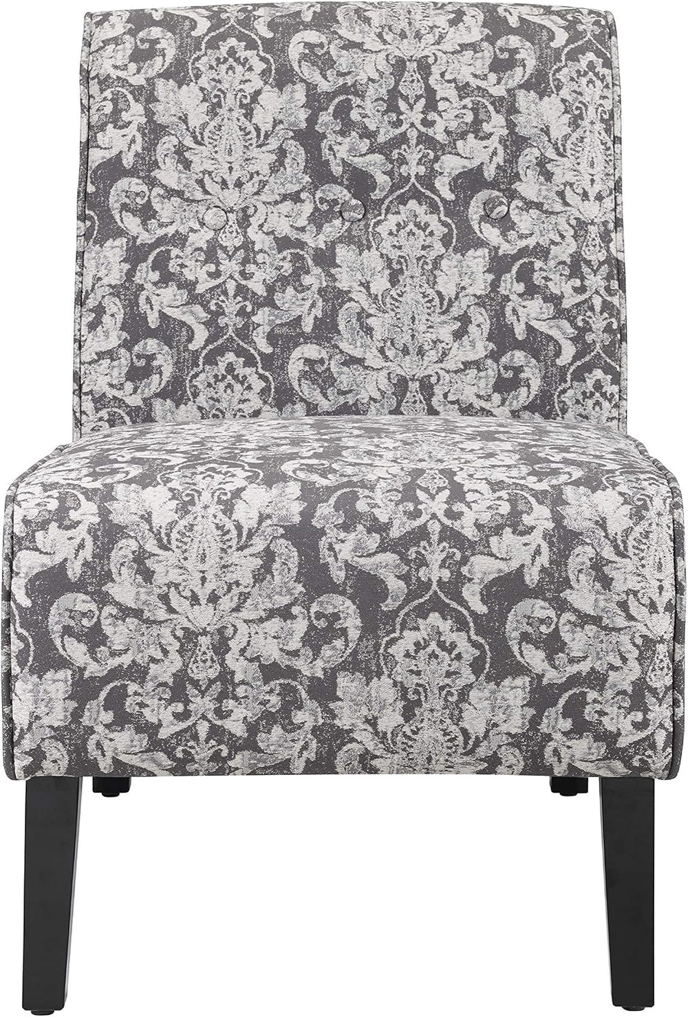 Linon Coco Accent Chair, Gray Damask