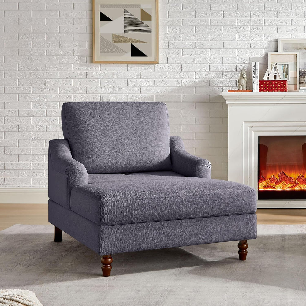 VANOMi Chaise Lounge Chair Indoor with Adjustable Backrest, Upholstered Sofa ...