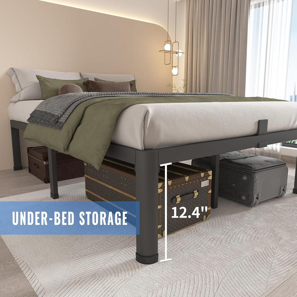 MAF 14 Inch Full Size Metal Platform Bed Frame with Round Corner Legs