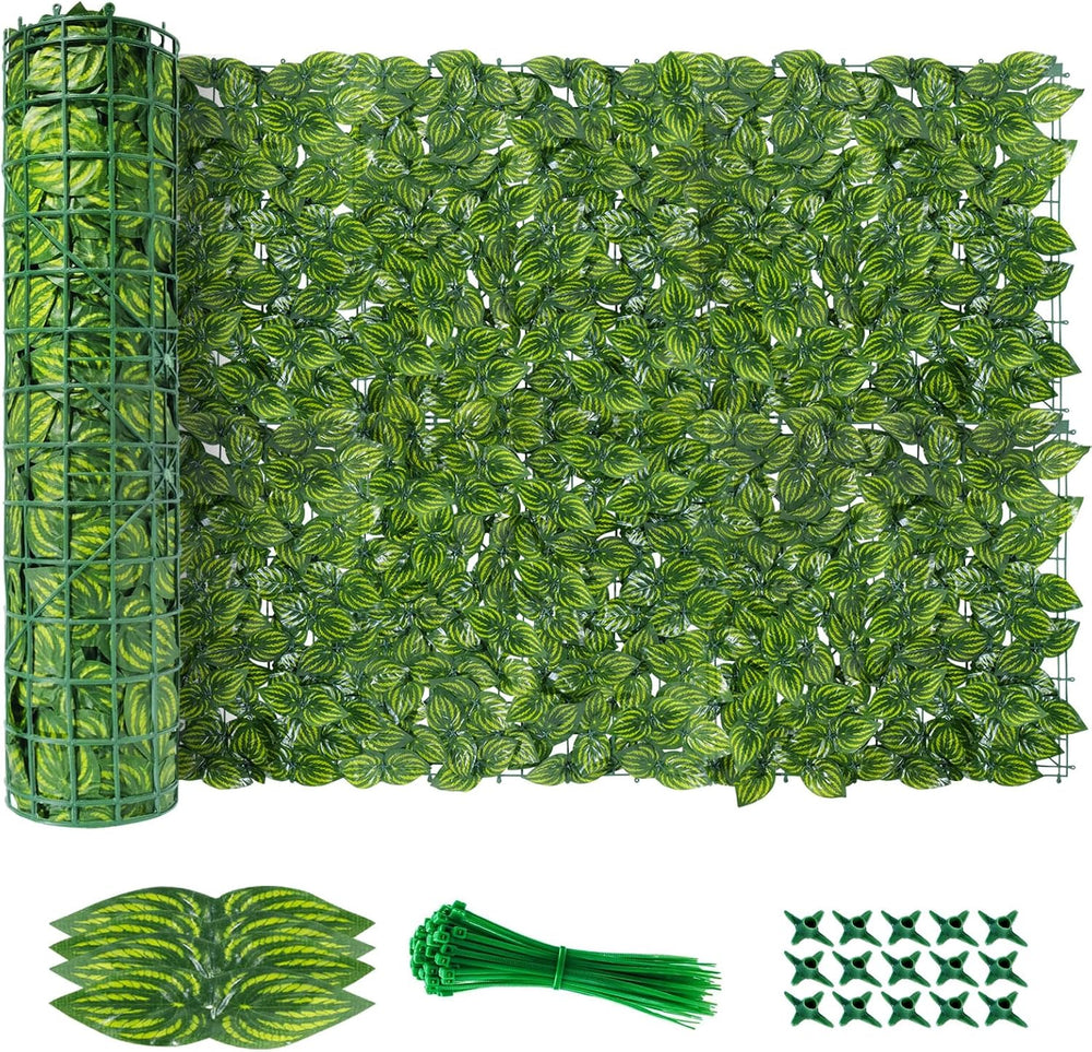 Artificial Ivy Privacy Fence Screen(No Assembly Required), 240"x40"...