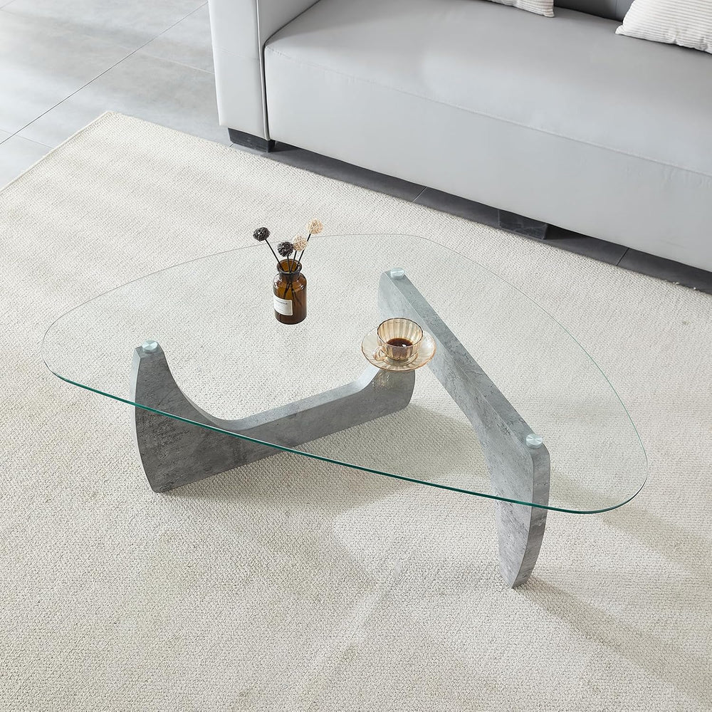 Btrpily Wooden Coffee Table - Modern Marble Coffee Table, Contemporary, Styli...
