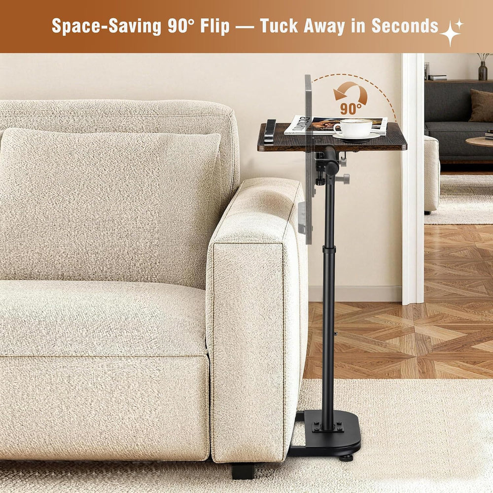 facka Adjustable Height TV Tray Table for Couch Eating, Laptop Small Spaces