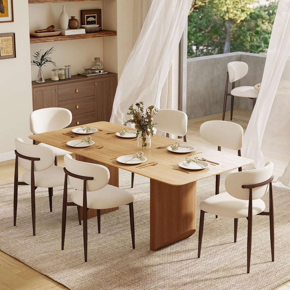Dining Chairs Set of 6, Mid Century Modern Upholstered Dining Room Chairs