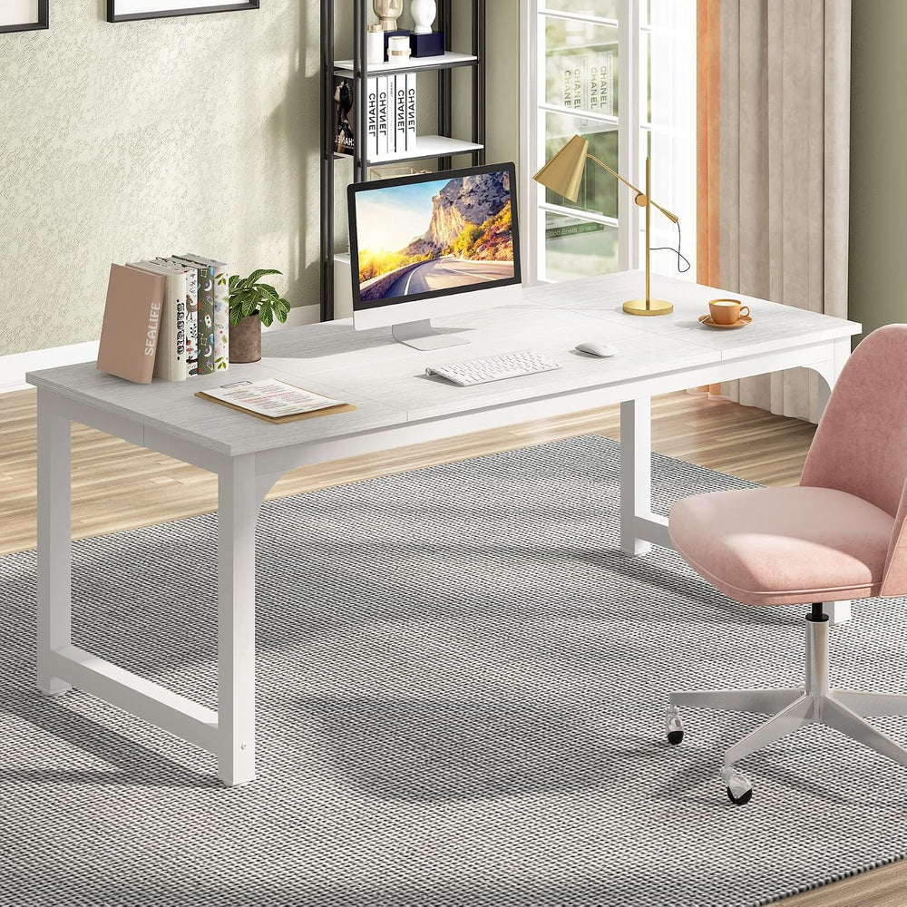 Tribesigns Modern Computer Desk, 70.8 x 31.5 inch Large Office Desk Computer ...
