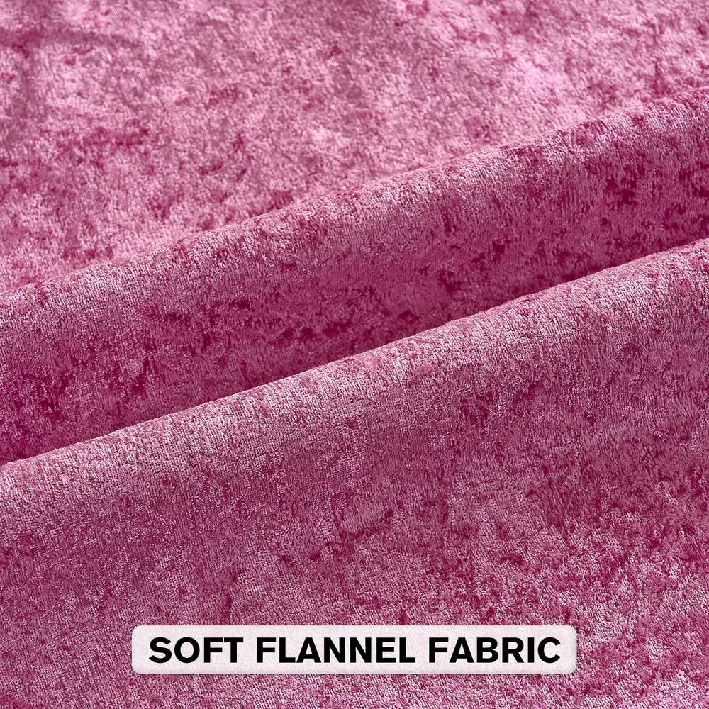 FUTEI Pack of 2 Crushed Flannel Throw Pillow Covers 26x26 Inch, Hot Pink
