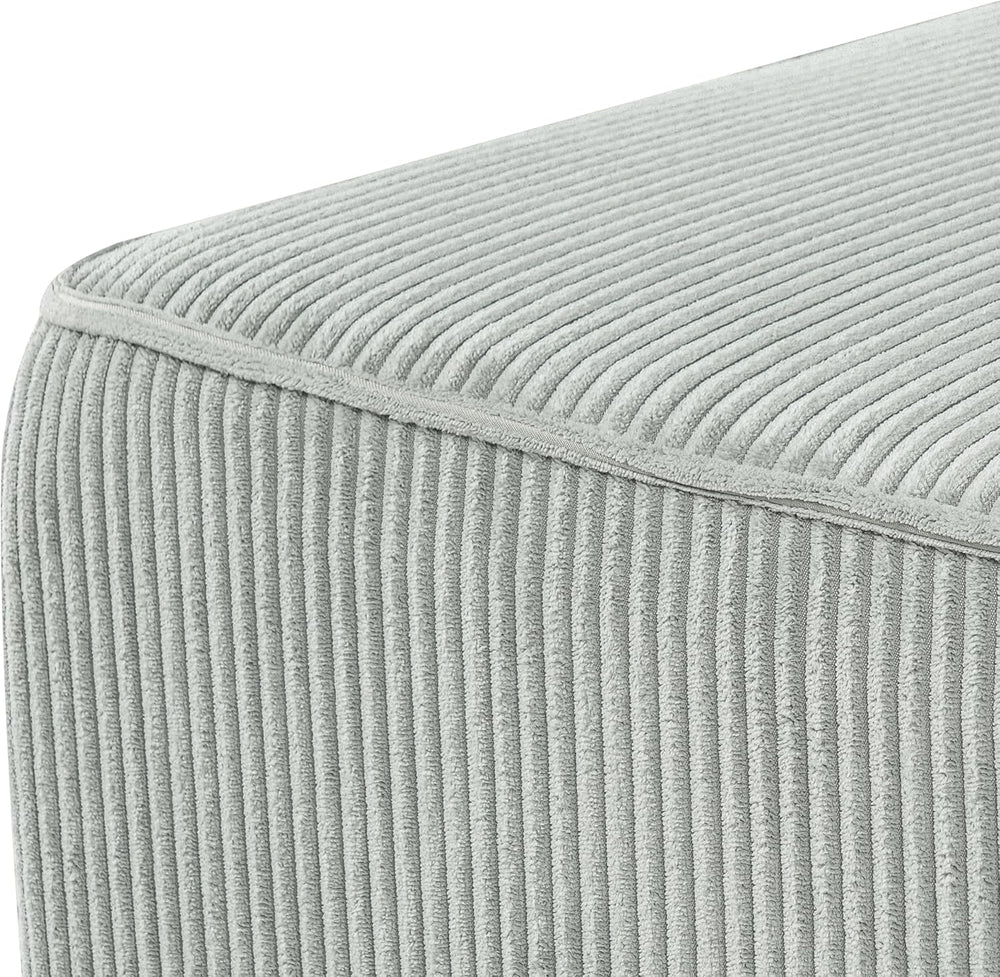 Christopher Knight Home Kyle Corduroy Woven Upholstery Square Ottoman, Living...