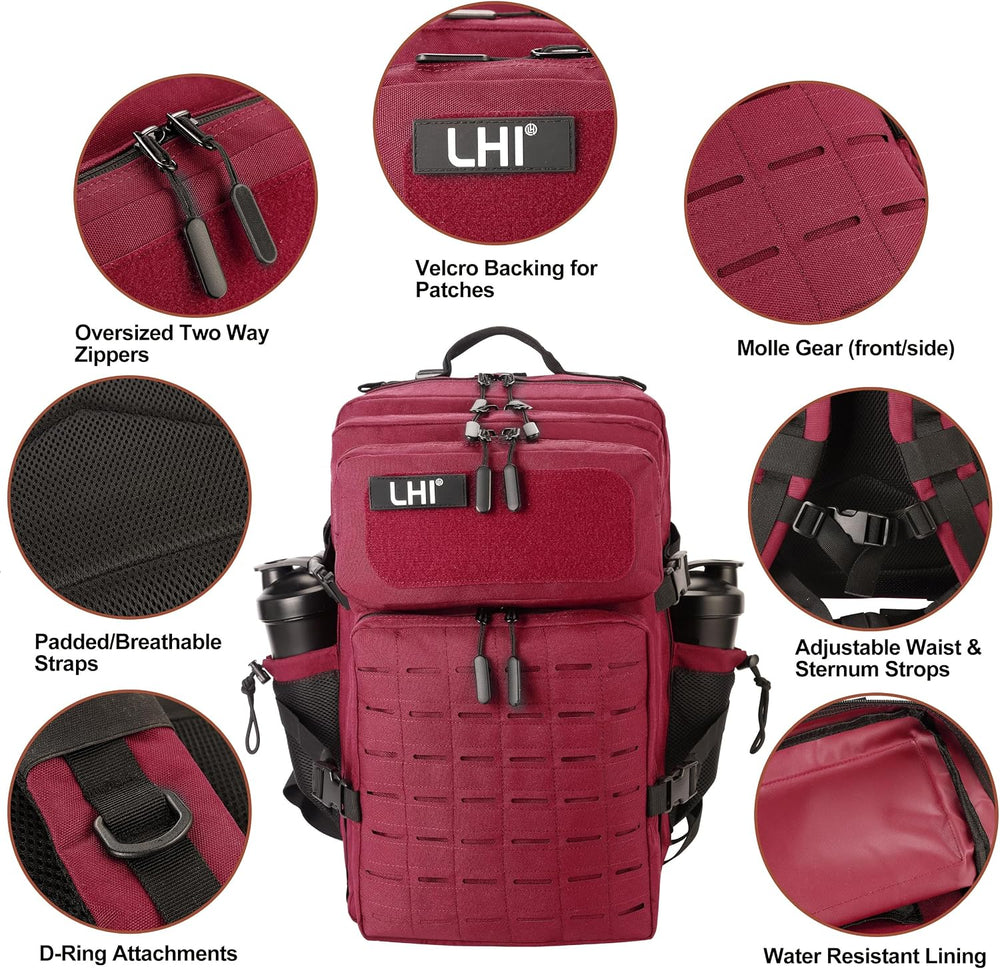 LHI Tactical Military Backpack for Men 25L/45L Large Molle Army Assault Pack ...