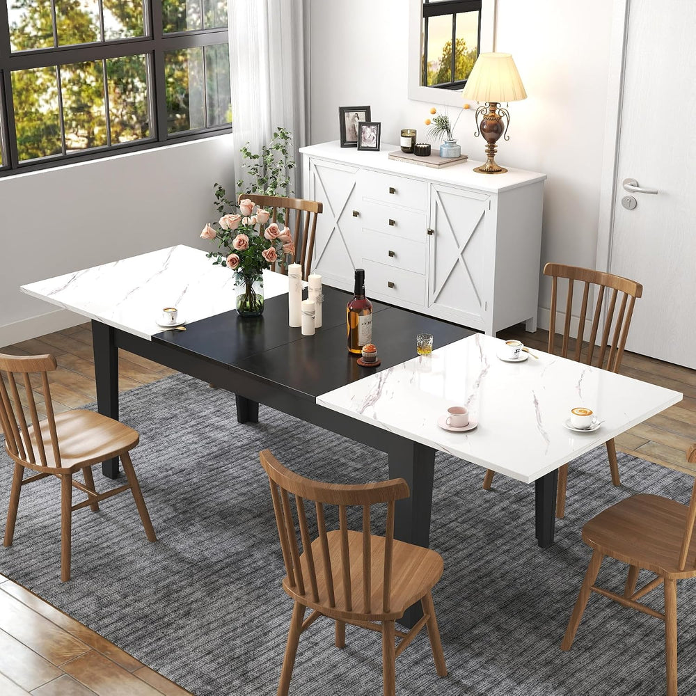 KEIKI 70.87”-106.3”L Extendable Dining Room Table for 6-10 People, Wood Moder...