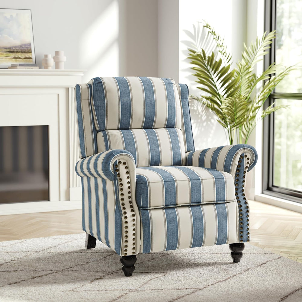 Recliner Chair, Modern Pushback Armchair with Adjustable Backrest & Footr...