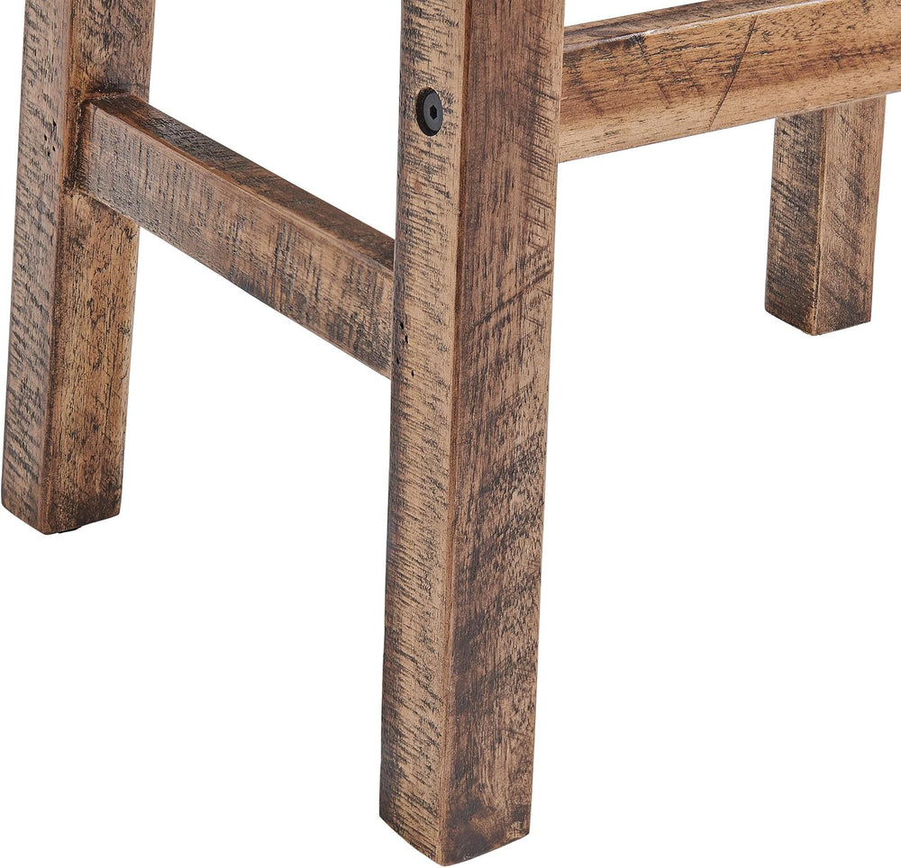 Alaterre Durango Solid Wood Rustic Bar Stool Set of 2, Natural, 26-Inch | Cou...