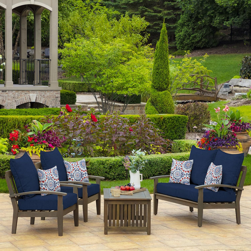 Arden Outdoor Chair Cushions, Patio Furniture, 22x24 Foam Deep Seat, 1 Set