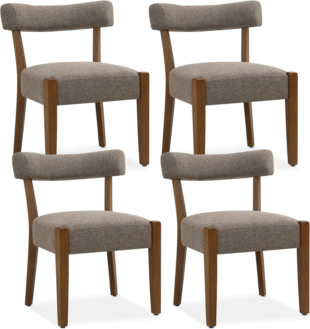 RNKSFX Upholstered Dining Chairs Set of 4, Walnut Wooden Kitchen & Dining...