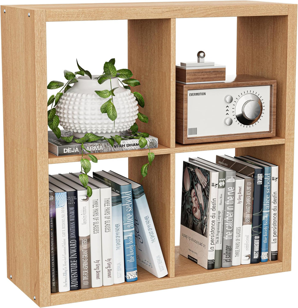 Cube Storage Organizer Bookcase, Decorative 11 inch Open Back Cubical Shelf w...