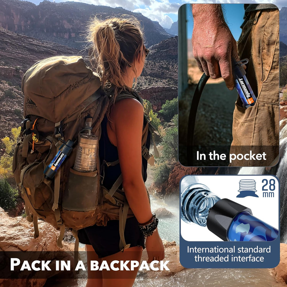 Water Filter Straw - Personal Water Purifier, Camping Water Filtration System...