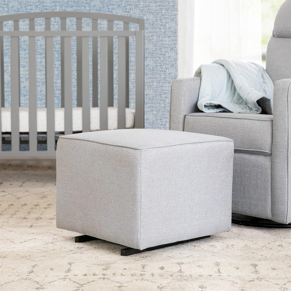 DaVinci Universal Gliding Ottoman in Misty Grey, Greenguard Gold & CertiP...