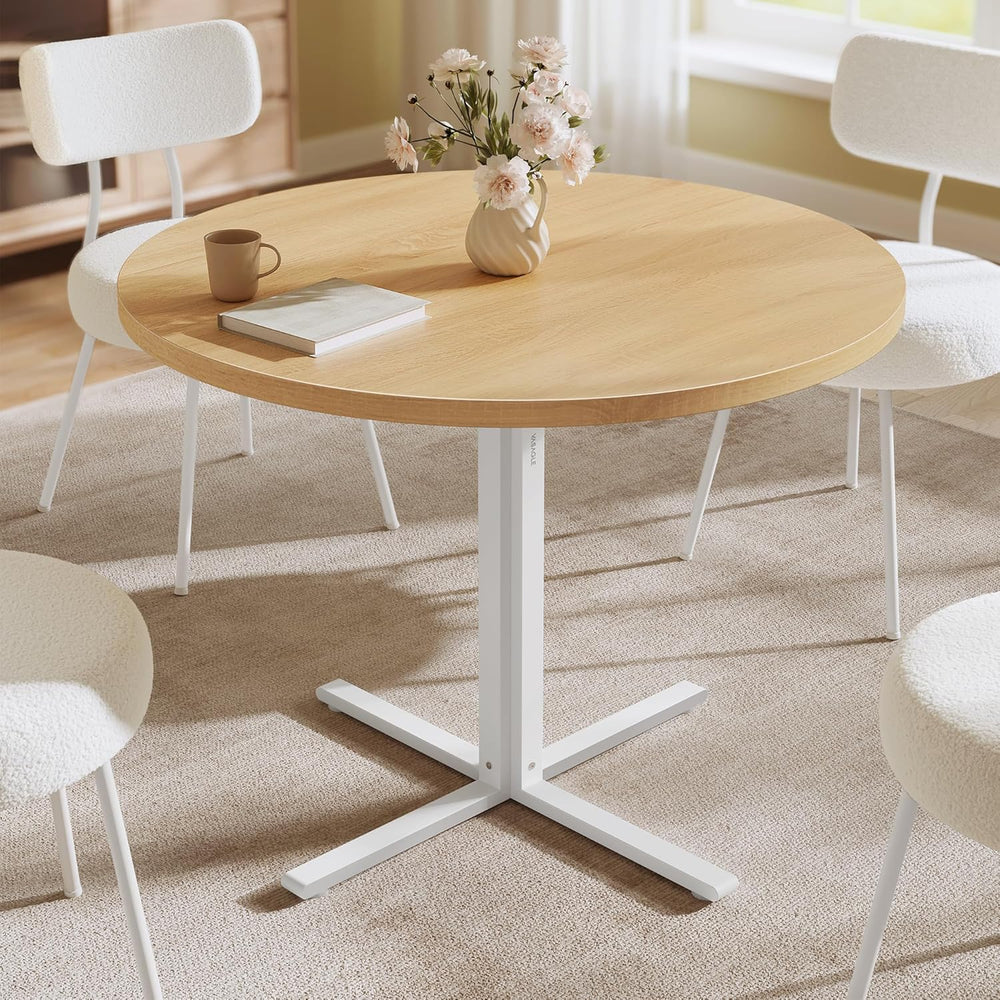 VASAGLE Dining Table, Small Round Kitchen Table for 4 People, 31.5 x 29.4 Inc...